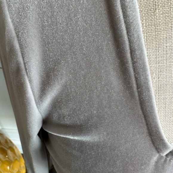 Free People NWT Silver Gray Damask Pattern Velour Dress - Picture 15 of 16